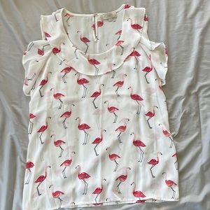 LOFT Flamingo Sleeveless Top